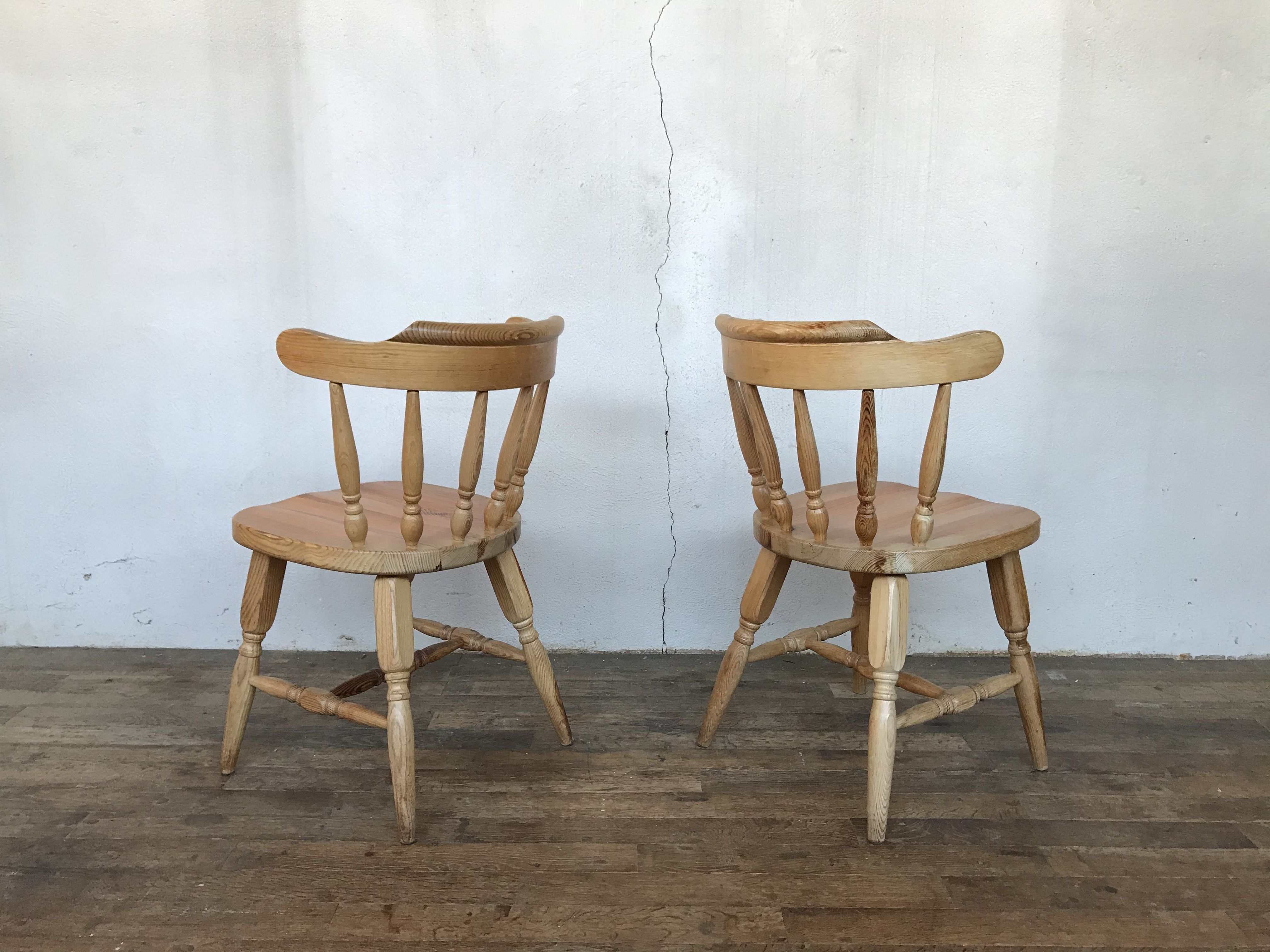 Set table and chairs pine 1950/1960