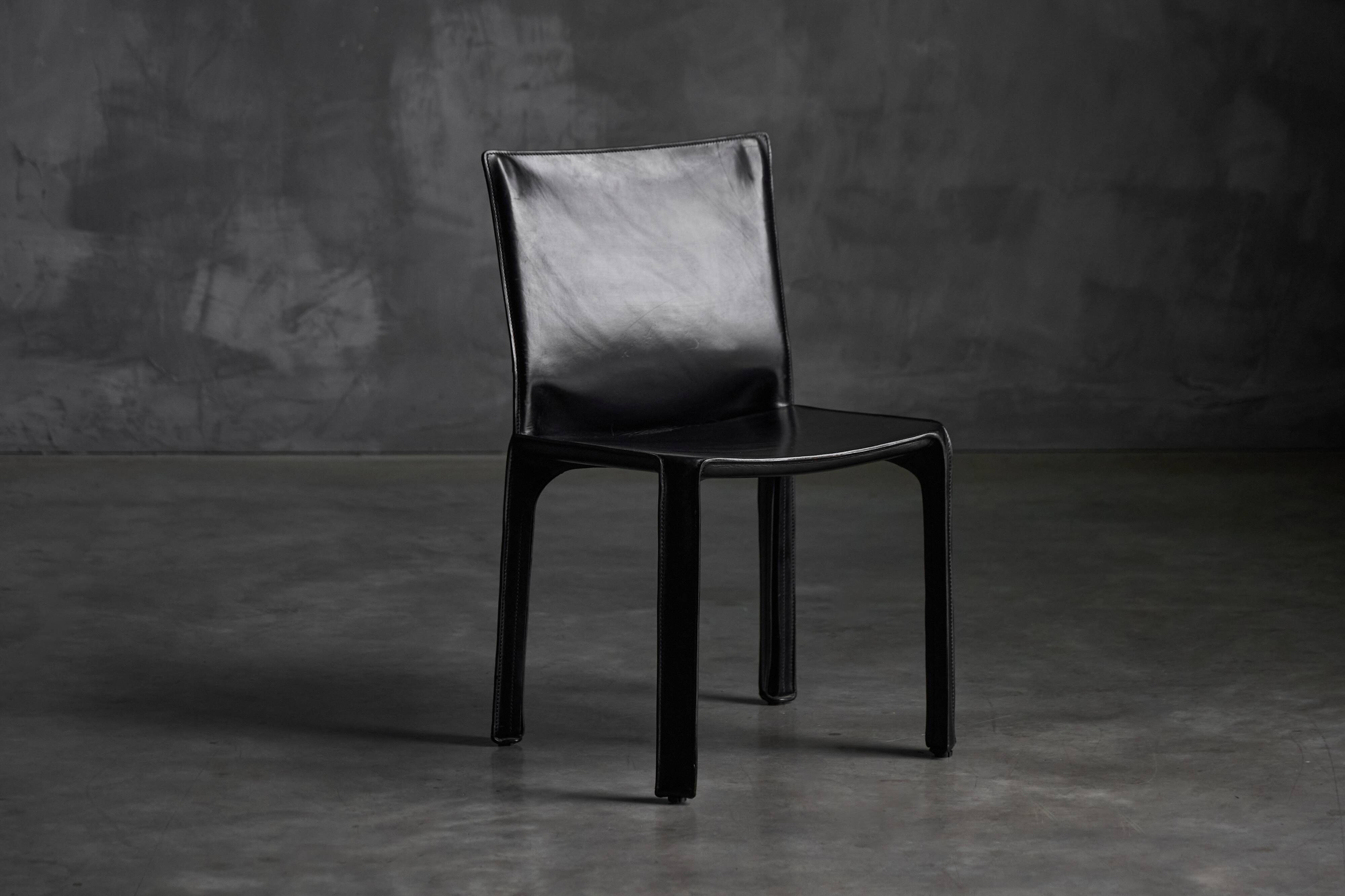 CAB 412 Chairs by Mario Bellini for Cassina, Italy, 1970s