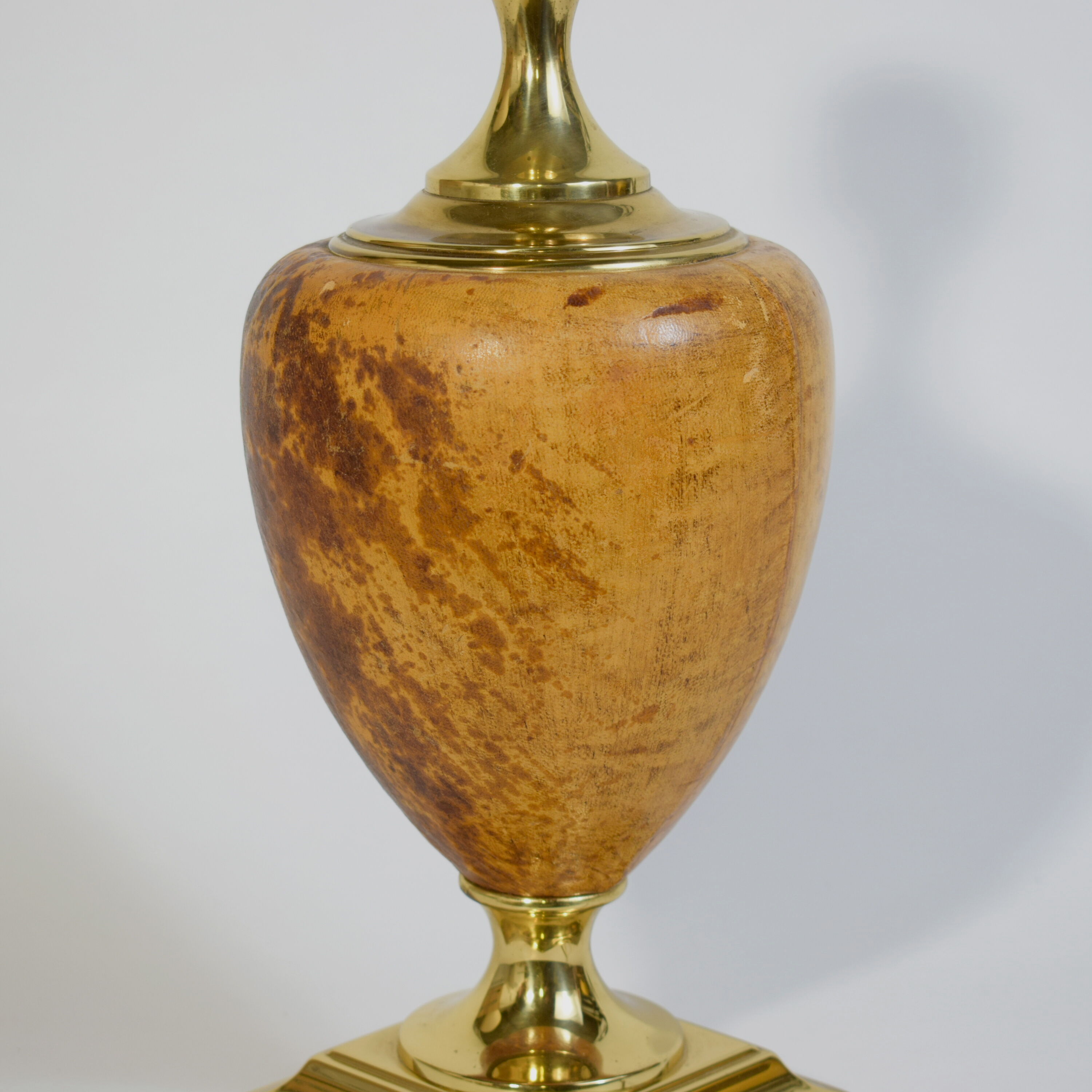 Lamp made of brass and peccari leather