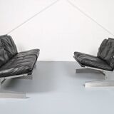 Fabricius & Kastholm Bo-Ex Set BO-562 leather sofa and BO-561 armchair 1960