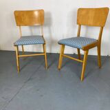 Chaises de salle à manger en hêtre modernistes du milieu du siècle, années 1950, lot de 2