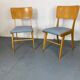Chaises de salle à manger en hêtre modernistes du milieu du siècle, années 1950, lot de 2