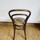 Pair of vintage bistro chairs – bentwood – floral upholstered seat