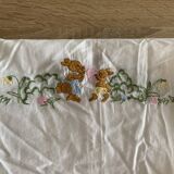 Nappe broderies lapins