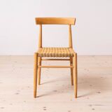 Set of 6 vintage dining chairs from uluv, wicker seats, czechoslovakia, 1960s