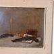 Oil painting on faesite books and lamp - signed 70s