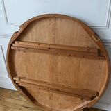 Round extendable rosewood table from the 70s