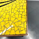 Midcetury Wood & Glass Mozaik Coffee or Side Table, Germany