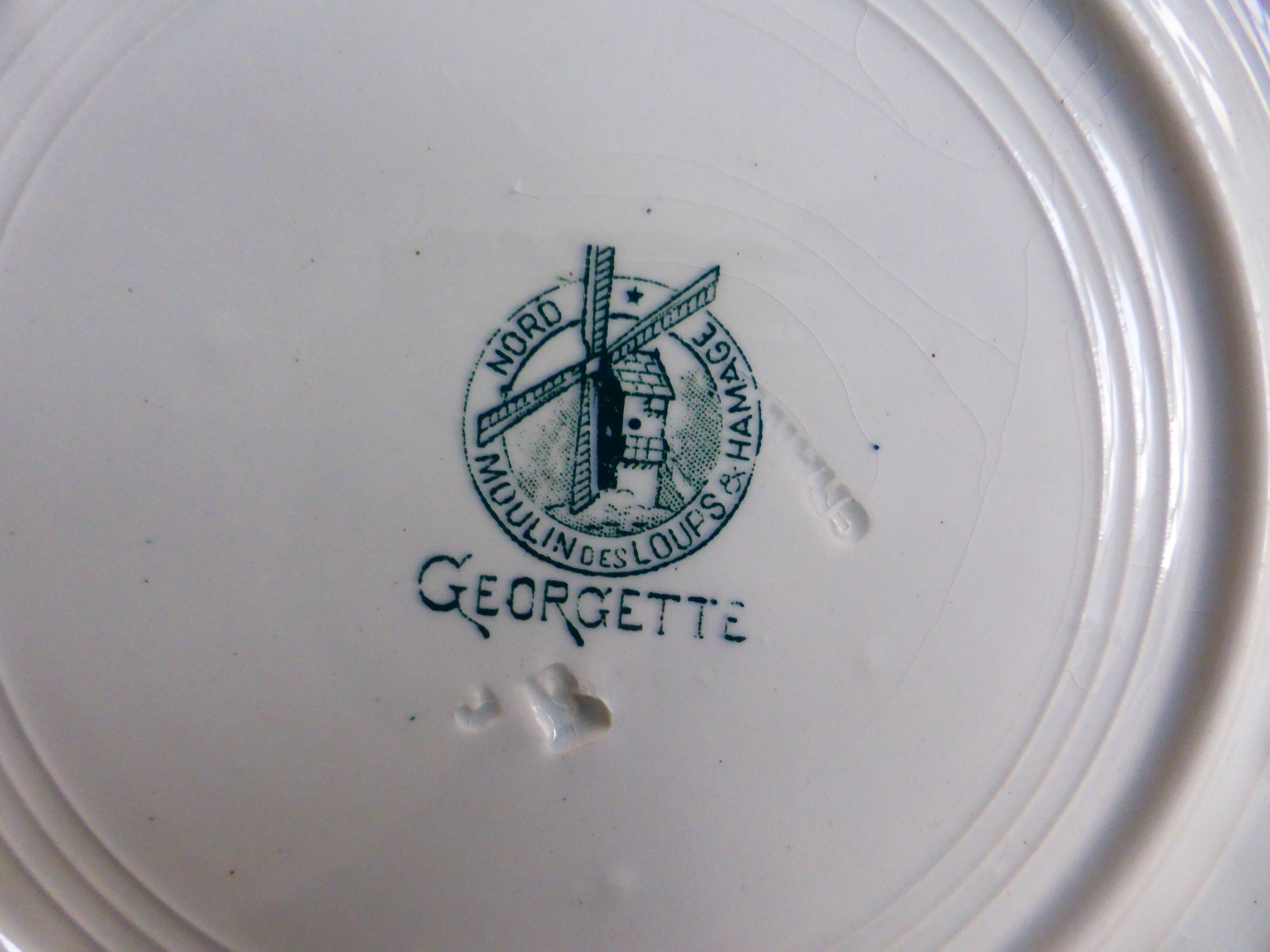 1 Moulin des loups and hamage dessert plate Georgette model 221216