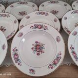Set of 10 Sarreguemines soup plates, Guy model