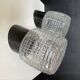 Pair of vintage moulded glass wall lights from the 70s.