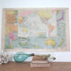 Ancient Pacific Ocean map and its archipelagos Edition Girard 99 by 65cm