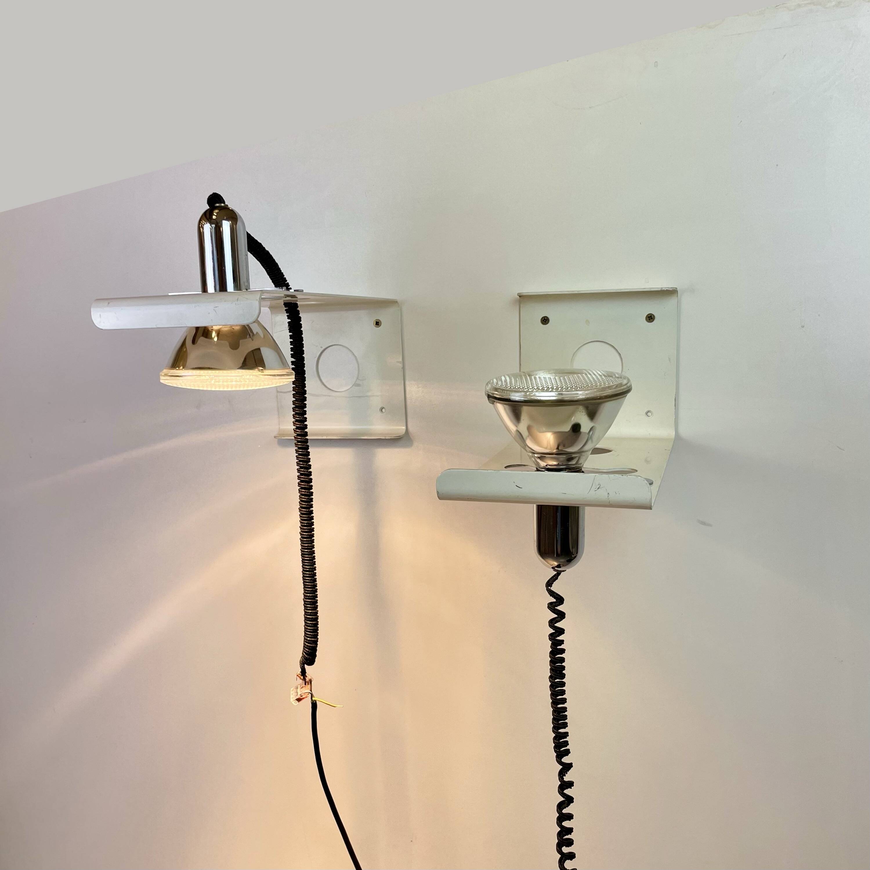 Squadra, Wall Sconces by Ezio Didone for Valenti, 1970s