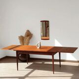 Vintage teak and afromosia dining table – extendable Scandinavian design