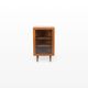 Danish teak cabinet with glass doors, 1960s