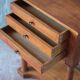 Bedside table or console in Empire style, drawer unit, end table.