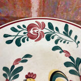 Hollow dish rooster Creil Montereau