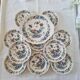 Roeun dessert plate set in French Sarreguemine porcelain