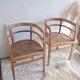 Pair of chairs in the style of antique armchairs circa 1940 - engraved seat.
