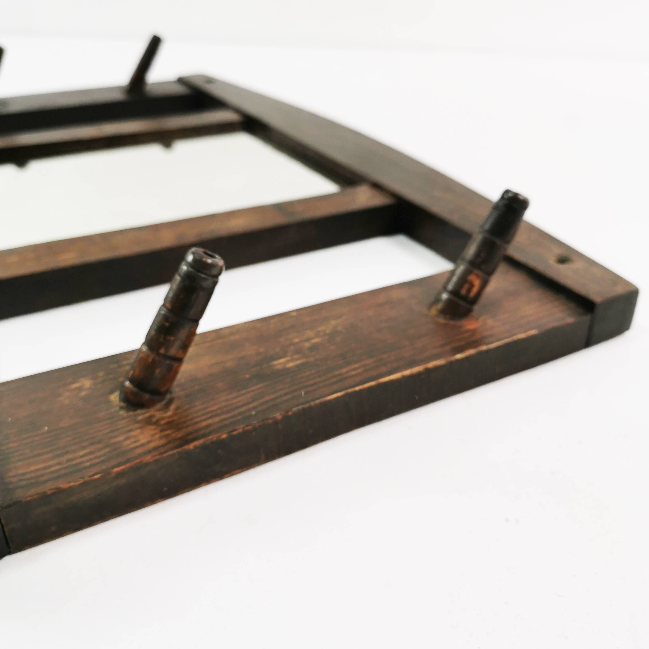 Art Deco wall hanger with mirror, Denmark, 1930s.