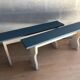 Duo de bancs en bois vintage