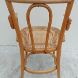 Michael Thonet armchair in curved wood and canework 1930