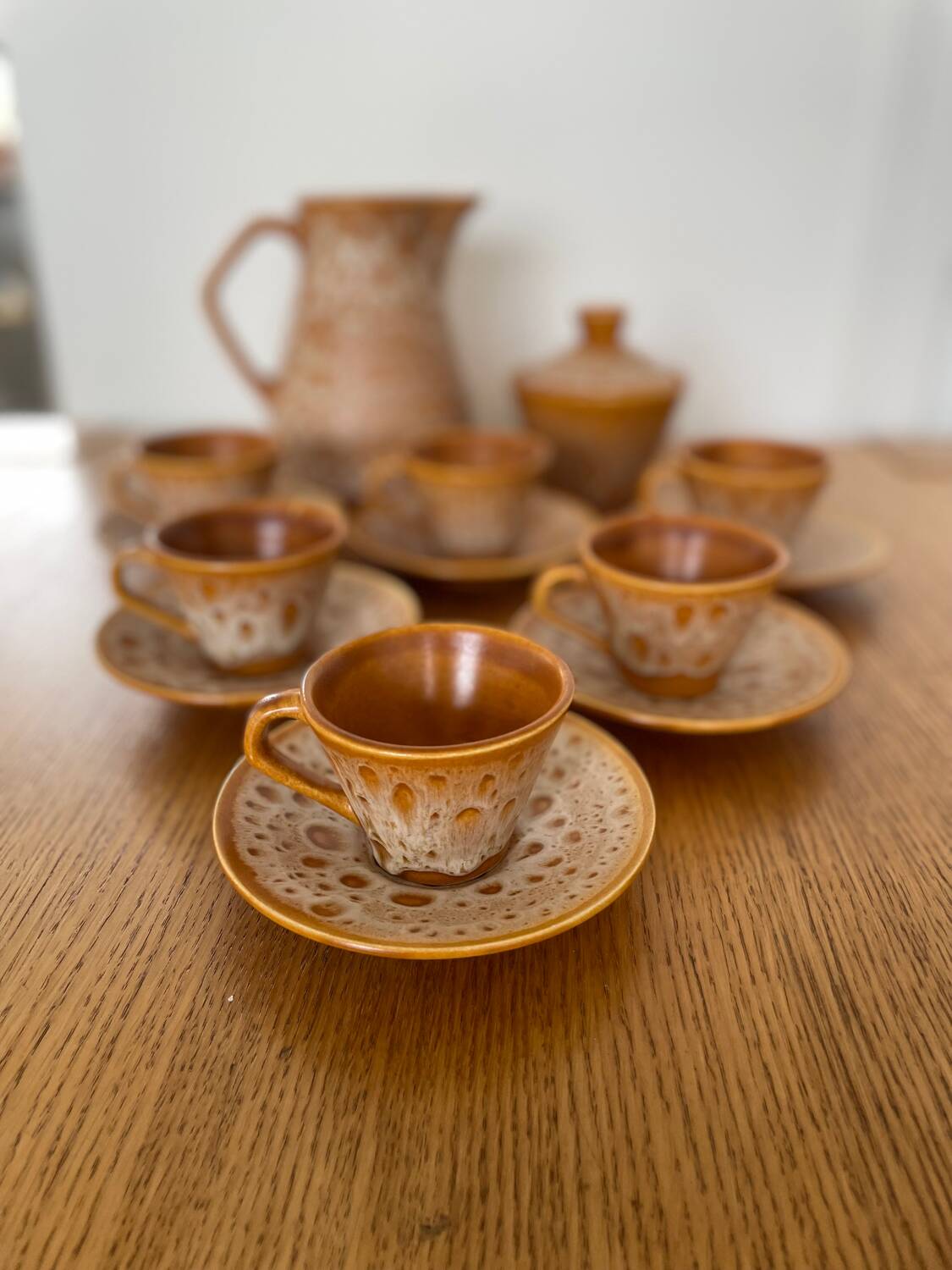 Niderviller Fauve model coffee set – 14 pieces, stamped, excellent