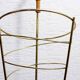 Vintage brass umbrella stand, bamboo handle