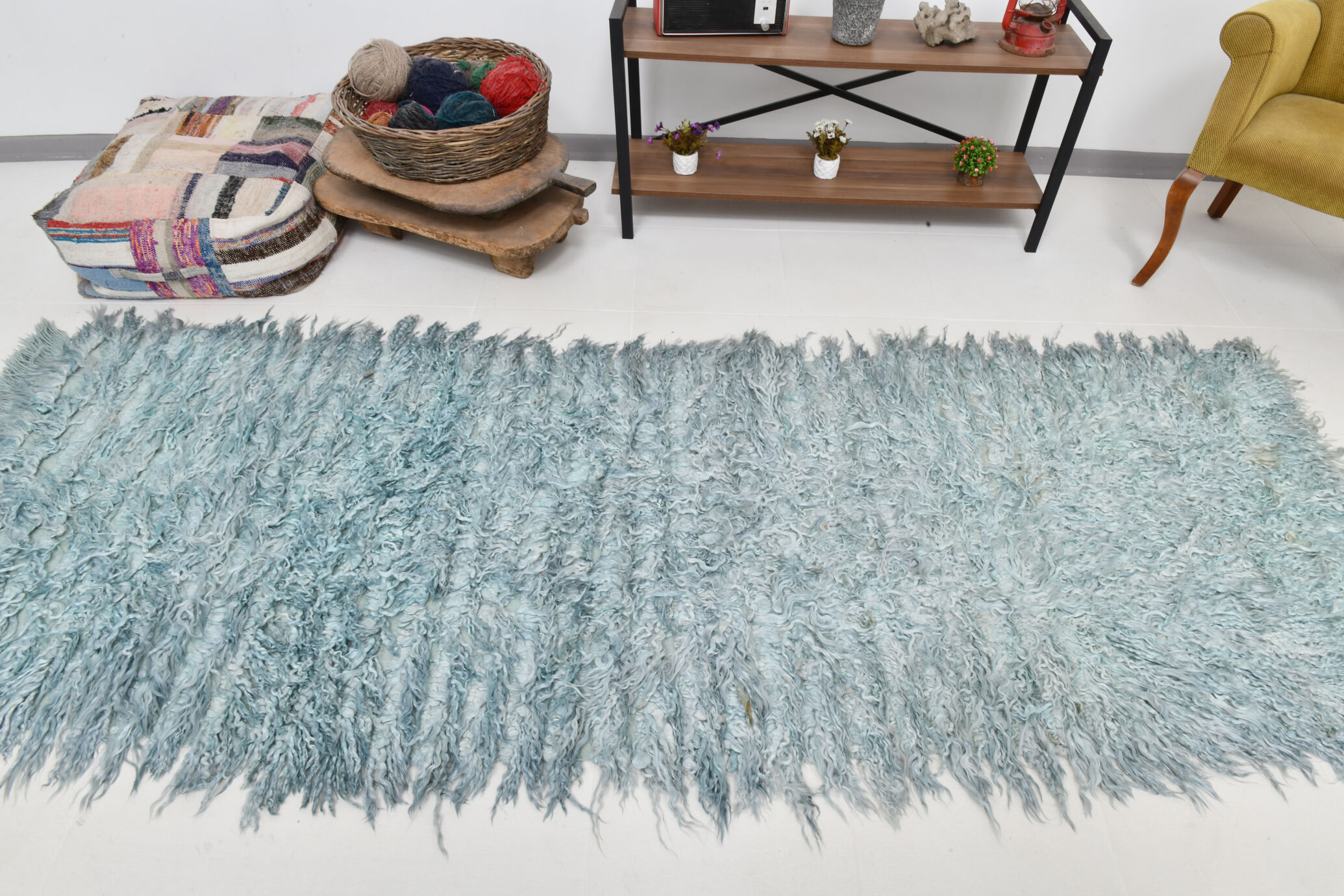 3x10 wool vintage runner rug 100x300cm