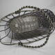 Old basket bottle holder silver metal french bottle holder