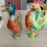 Rooster and duck