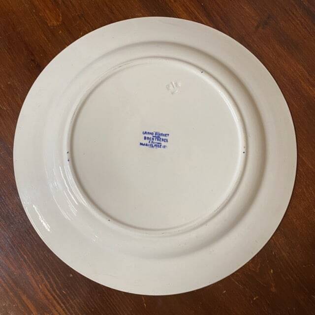 Round dish in Tournai porcelain, Boch Frères, fly decoration