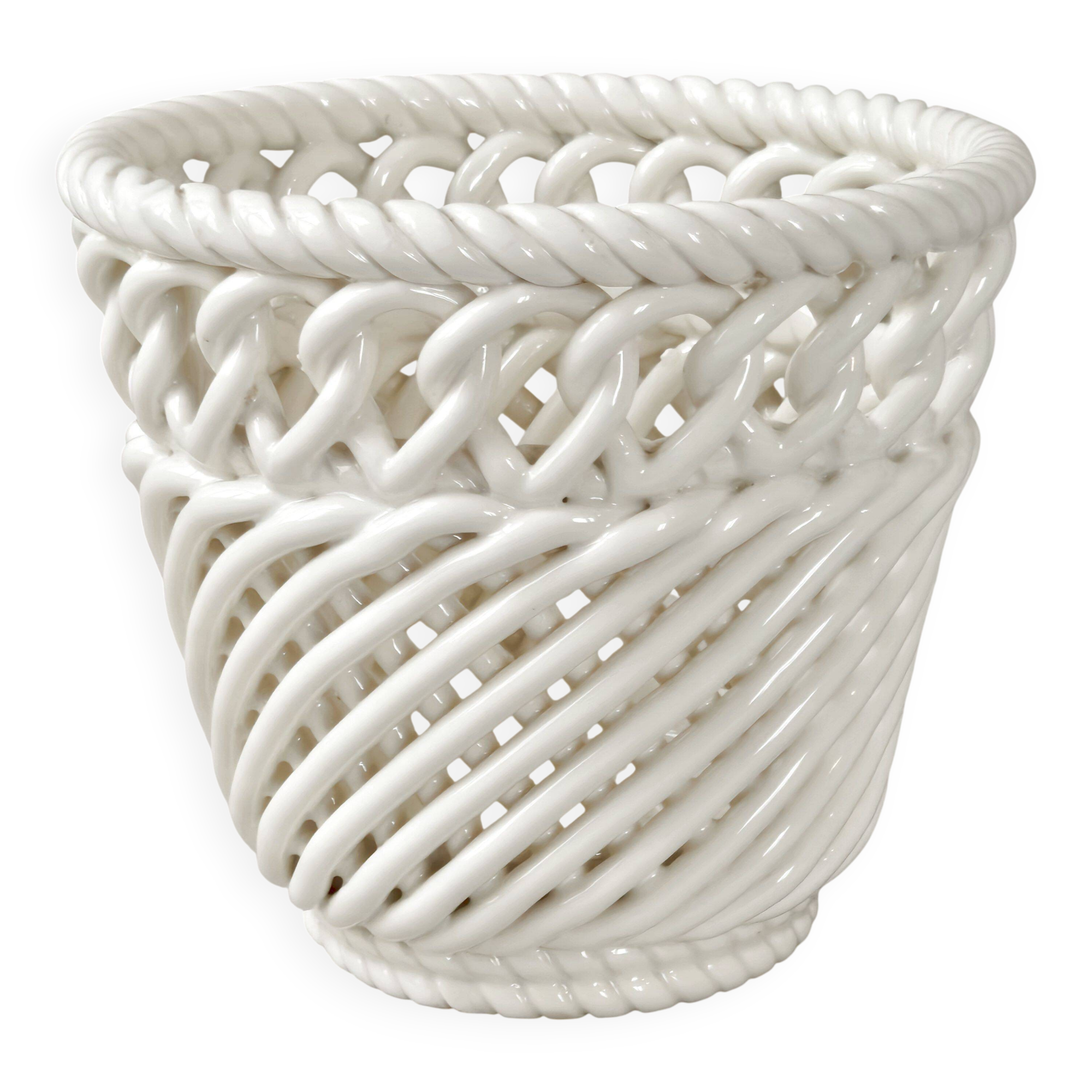 Bassano woven ceramic planter, 1960