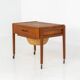 Teak sewing trolley / side table on castors