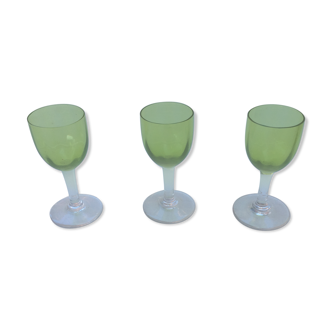 3 verres ancien digestif, liqueur