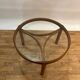 Teak and glass coffee table