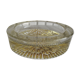 Empty round pockets of iridescent transparent glass of yellow sticks