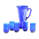 Vintage set of 5 glasses and a pitcher, Czechoslovakia 1960s