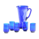Vintage set of 5 glasses and a pitcher, Czechoslovakia 1960s