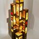 1970s Longobard Floor Lamp – Hammered Glass & Wrought Iron, Italy