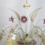 Ca'Rezzonico Blown Murano Glass 6 Arms Floor Lamp, Italy, 1950s