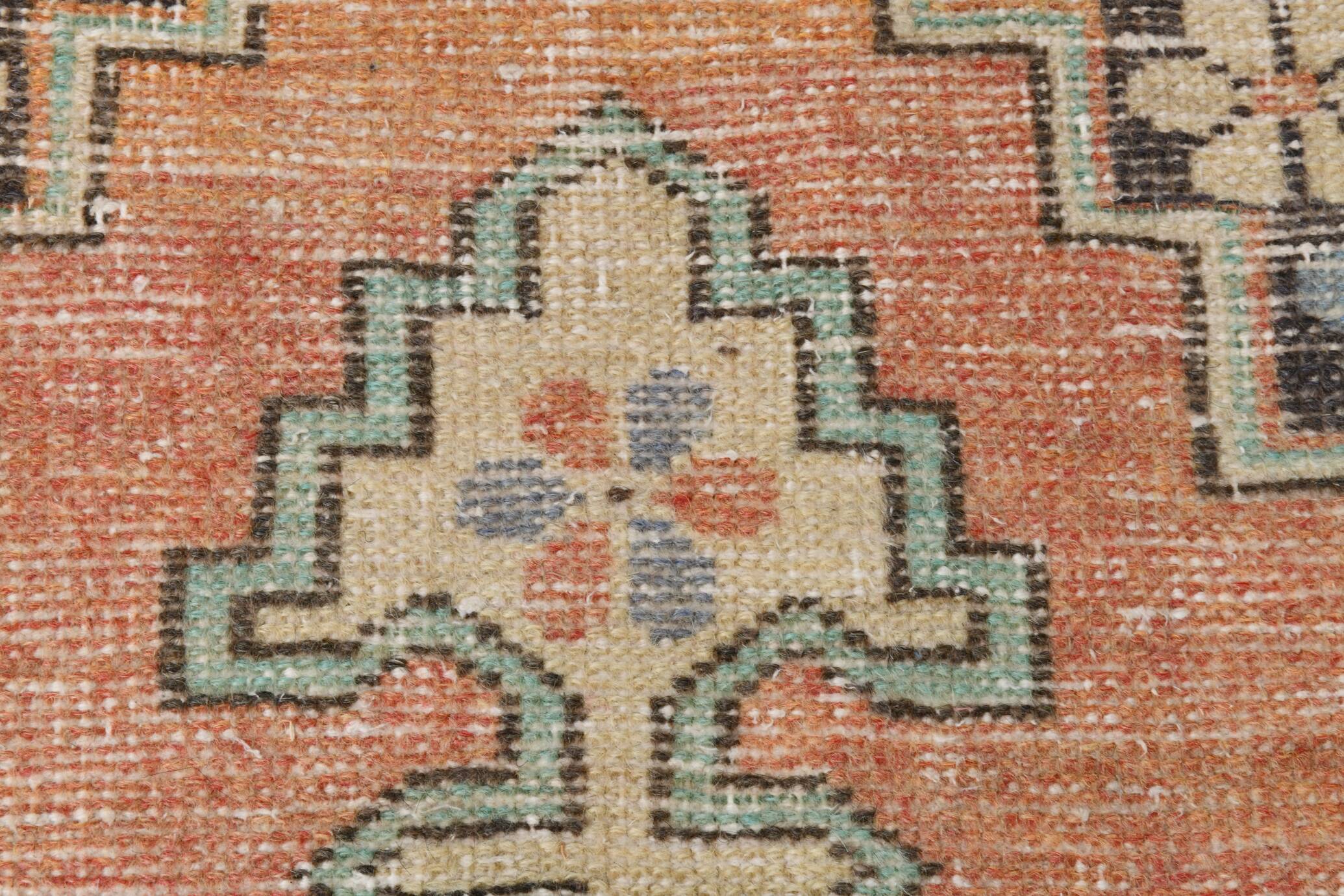 Yellow & Brown Oriental Vintage Rug, 125x230Cm