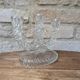 Antique molded glass candle holder for 3 taper candles