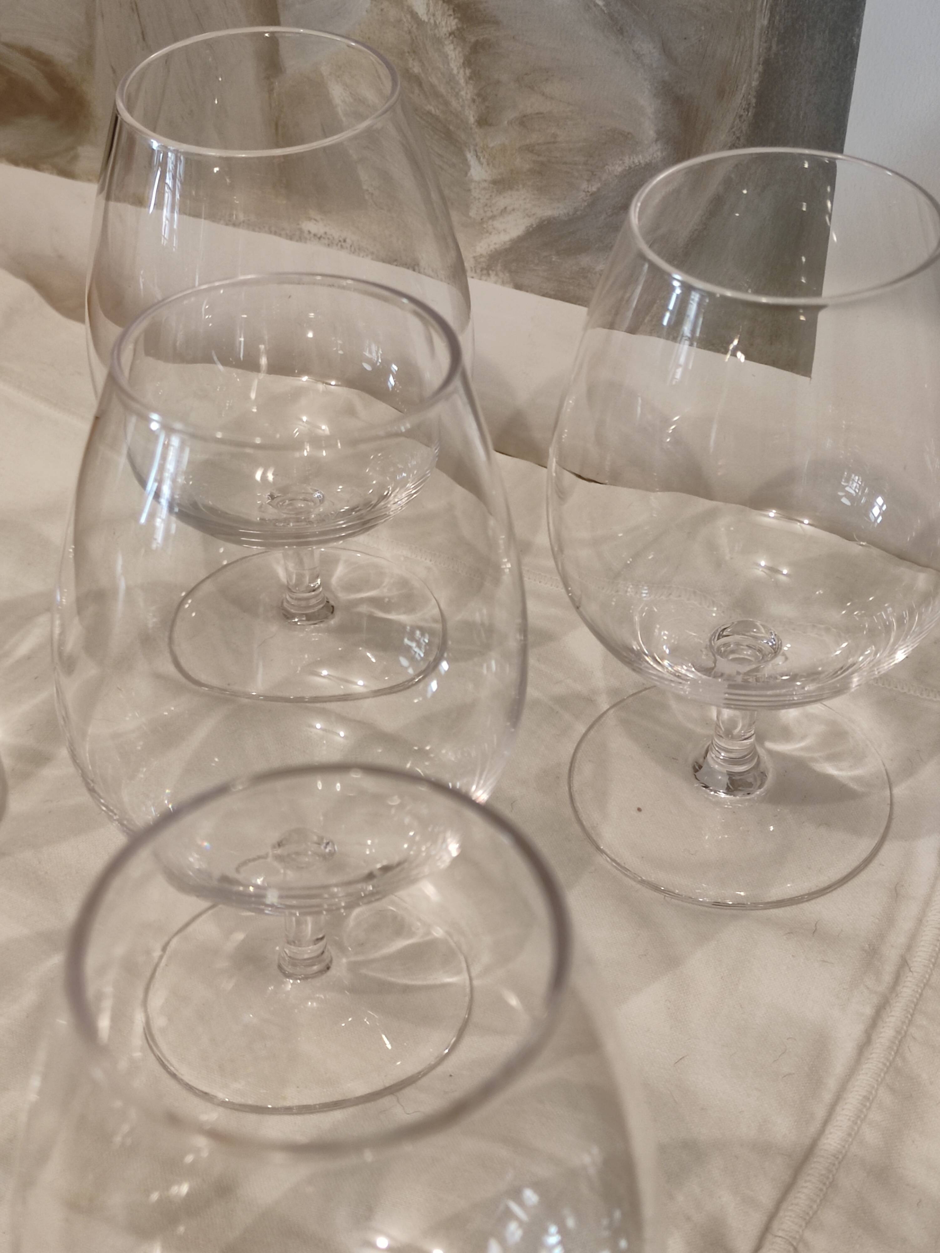Bayel 6 crystal cognac glasses, stamped