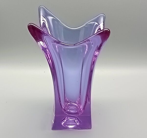 Vase cristal vintage, vase à doigt en verre d’art coloré vintage
