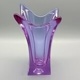 Vase cristal vintage, vase à doigt en verre d’art coloré vintage