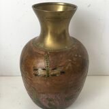 Pair of Indian vases in solid brass