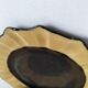 6 ceramic dessert plates shaped like a sunflower, signed CB.