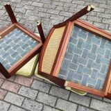 Plexus armchair and ottoman designed by Wikkelso for CFC Silkeborg Denmark 1960s