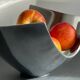 Vintage polished metal fruit bowl